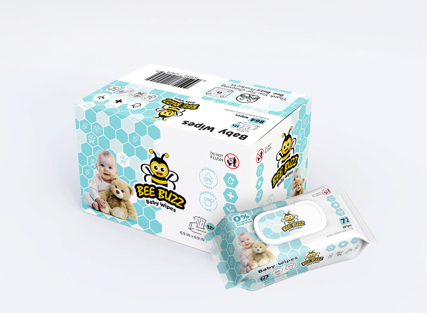 Bee Buzz baby wet wipes