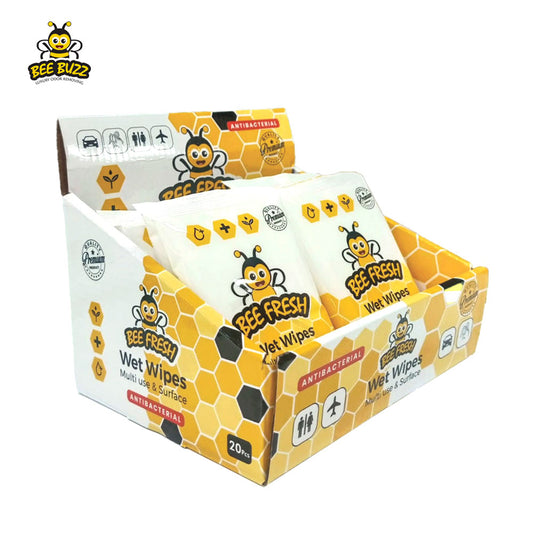 Bee fresh antibacterial wet wipes 20 pack